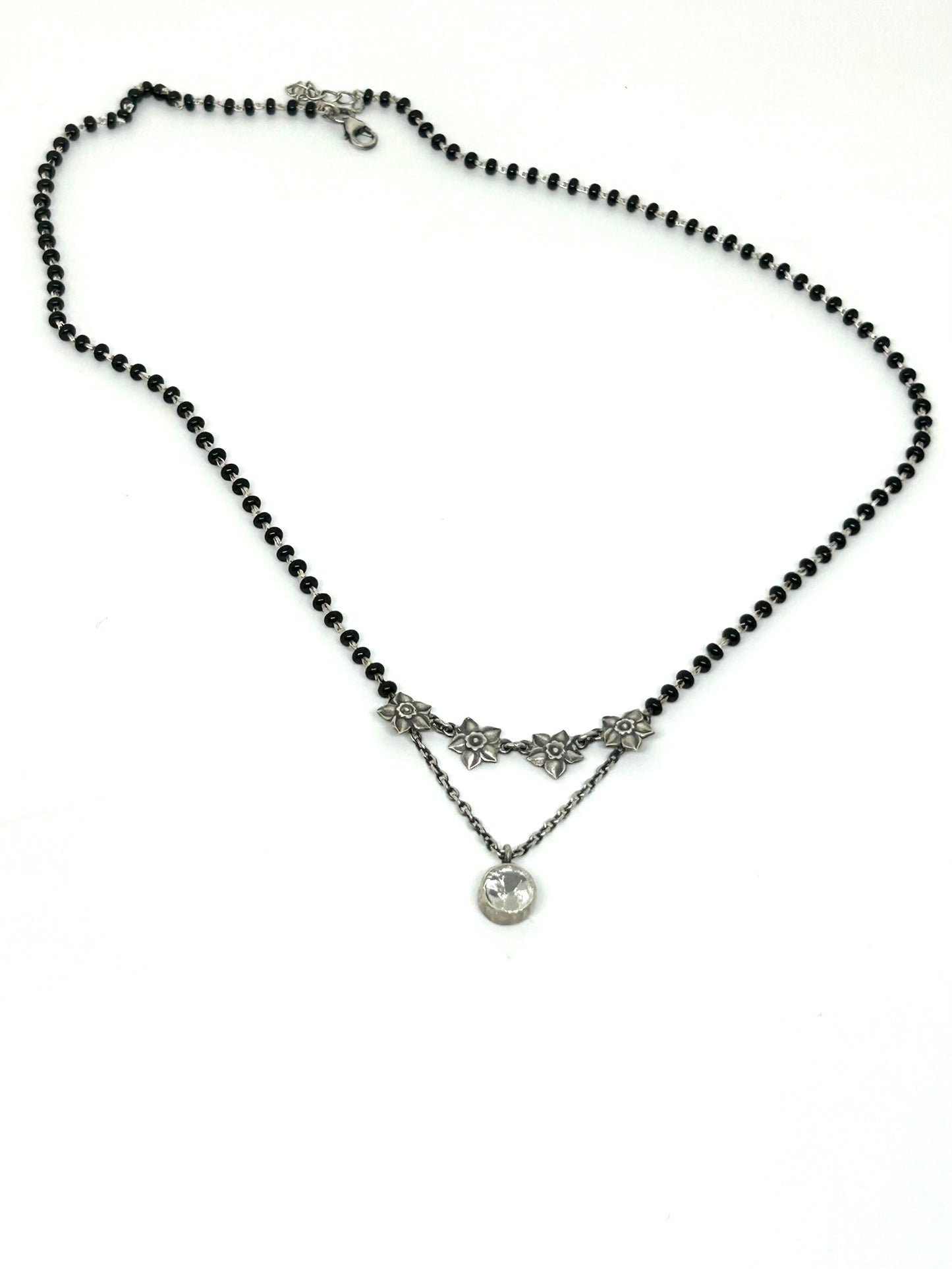 Vasl Black Beads Necklace