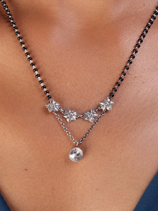 Vasl Black Beads Necklace