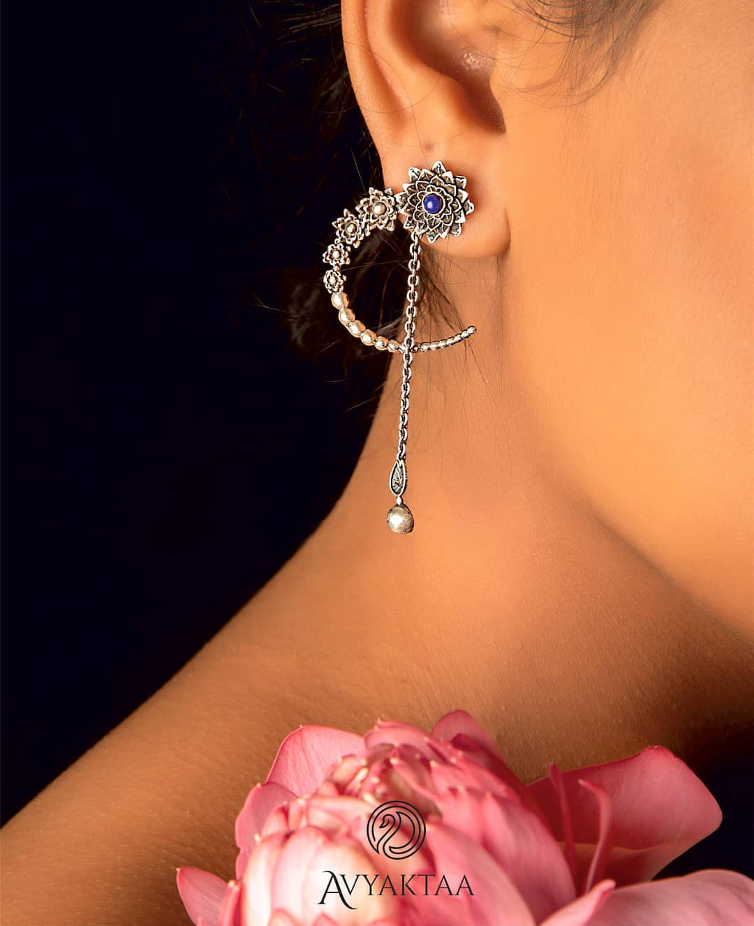 Pankaj Hoop Chain Earrings